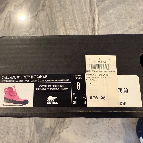 Sorel Girls “Whitney II” Snow Boots - Size 8 - Picture 6 of 6